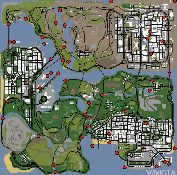 mapa gta san andreas