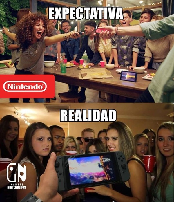 expectativa vs realidad nintendo switch fiesta