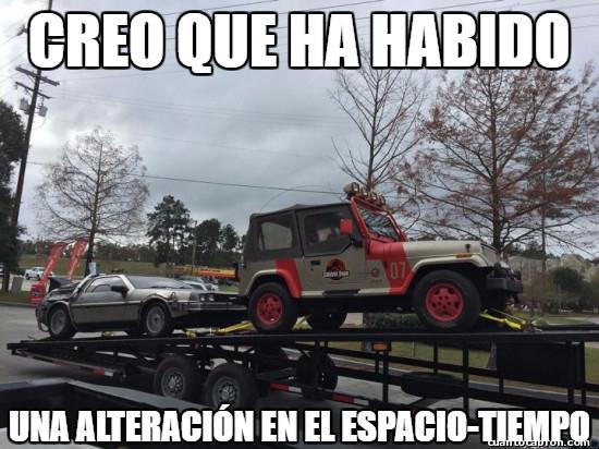 juntos delorean jeep jurassik park