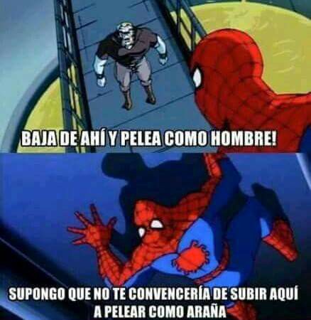 El hombre que araña y su talento para dialogar.