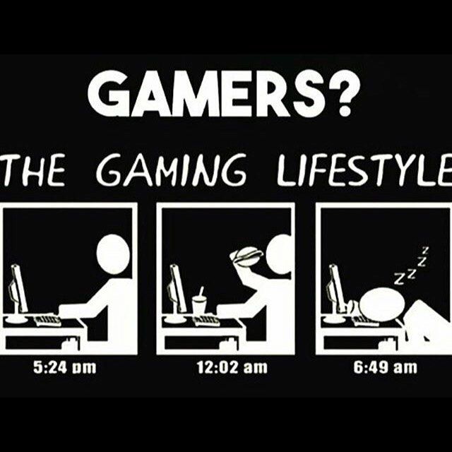 La dura vida de un verdadero Gamer.