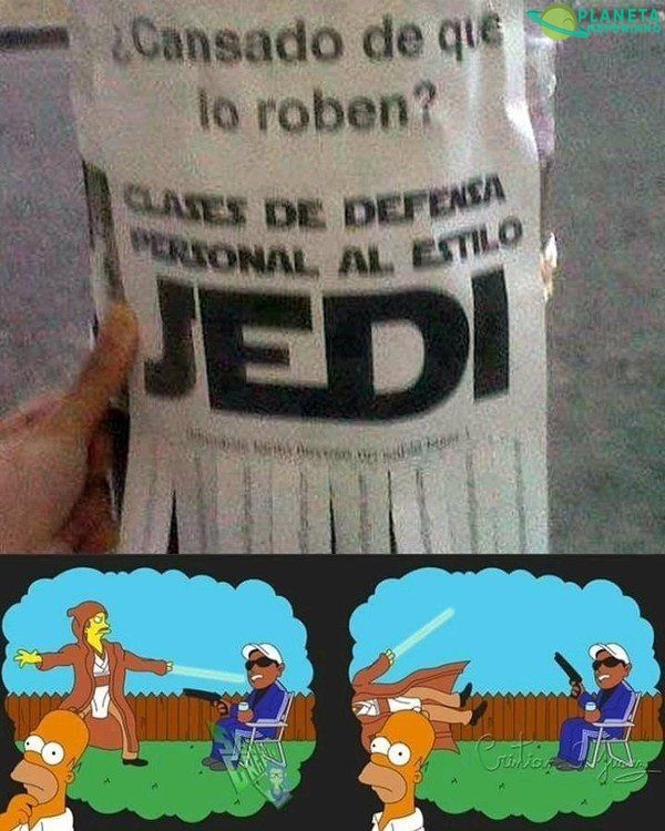 Me imagino a más de uno defendiéndose del ladrón y acabando como Obi wan