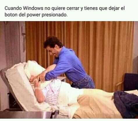 Maldito windows del infierno... Como se aferra al encendido.